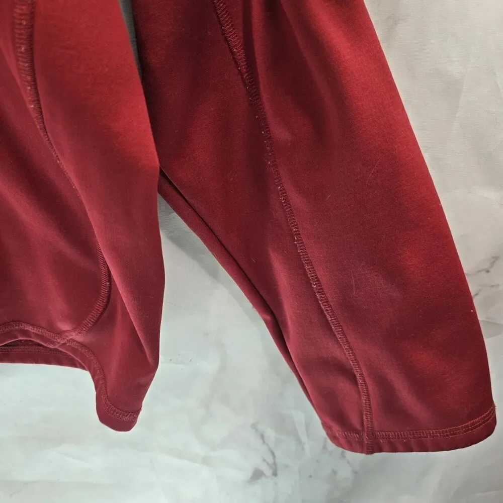 Cabelas Jacket Mens XL Red Quarter Zip Fleece Pullover Sweater Hoodless Mock